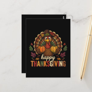 Thankful Grateful Blessed Happy Thanksgiving Postcard
