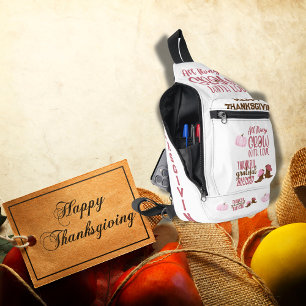 Thankful, Grateful, Blessed, Happy Thanksgiving   Sling Bag