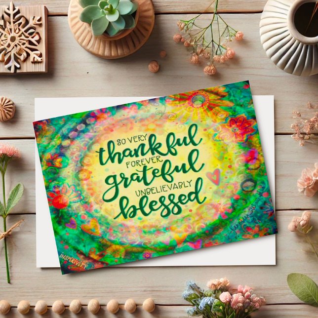 ‘Thankful, Grateful, Blessed’ Inspirivity Card (Creator Uploaded)