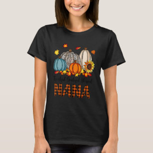 Thankful Grateful Blessed Nana Pumpkins Fall Thank T-Shirt