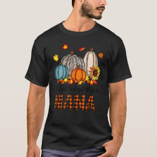 Thankful Grateful Blessed Nana Pumpkins Fall Thank T-Shirt