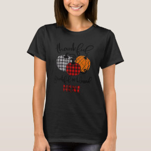 Thankful Grateful Blessed Nene Autumn Fall Pumpkin T-Shirt