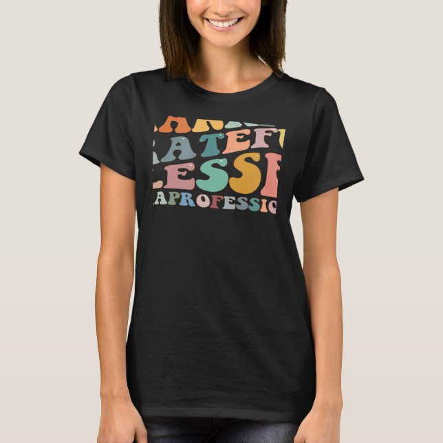 Thankful Grateful Blessed Paraprofessional Fall Th T-Shirt (Front)
