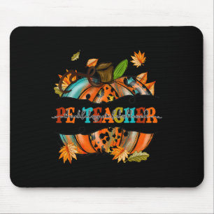Thankful Grateful Blessed PE Teacher Pumpkin Autum Mouse Pad