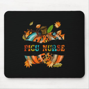 Thankful Grateful Blessed PICU Nurse Pumpkin Autum Mouse Pad