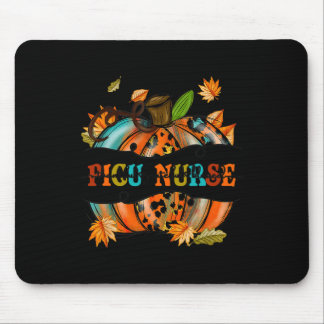 Thankful Grateful Blessed PICU Nurse Pumpkin Autum Mouse Pad