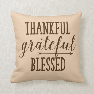 Thankful Grateful Blessed pillow