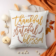 Thankful Grateful Blessed Script Fall 