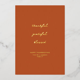 Thankful Grateful Blessed Script Thanksgiving