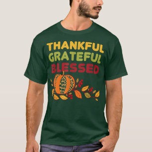 Thankful Grateful Blessed Shirt Leopard Pumpkin Th