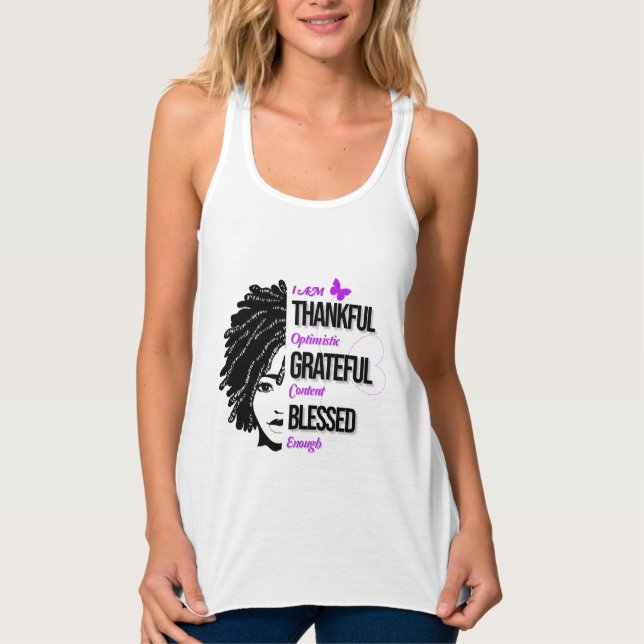 Thankful Grateful Blessed Singlet (Front)