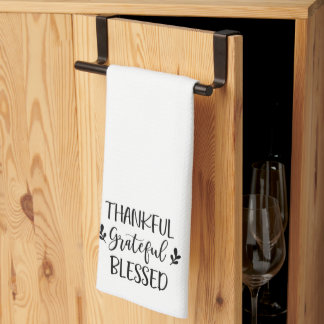 Thankful Grateful Blessed Tea Towel