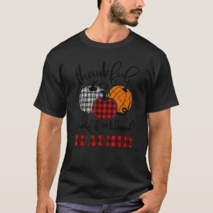 Thankful Grateful Blessed Teacher Autumn Fall Pump T-Shirt