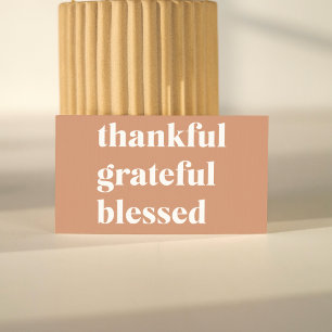 Thankful Grateful Blessed   Thanksgiving  Business Card