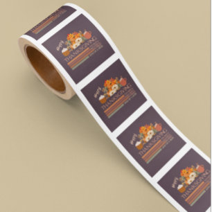 Thankful Grateful Blessed-Thanksgiving Design  Square Sticker