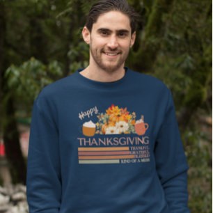 Thankful Grateful Blessed-Thanksgiving Design Sweatshirt