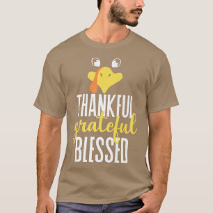 Thankful Grateful Blessed Thanksgiving Family Men T-Shirt