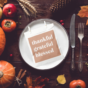 Thankful Grateful Blessed Thanksgiving Favour Bags