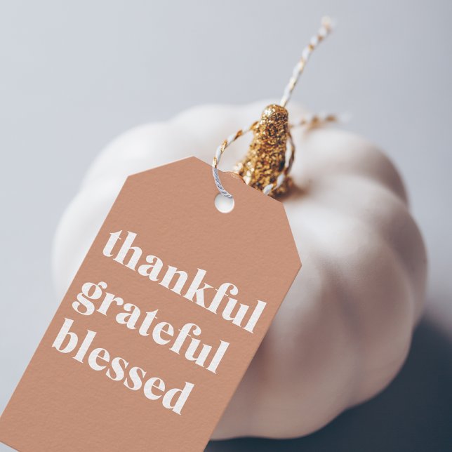 Thankful Grateful Blessed | Thanksgiving Gift Tags (Creator Uploaded)