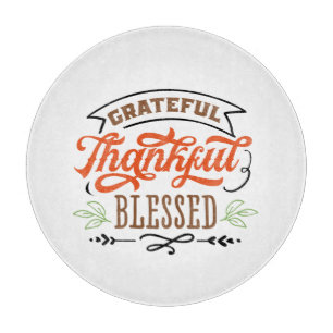 thankful grateful blessed thanksgiving holiday  cutting board