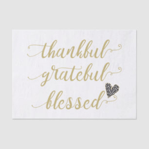 thankful grateful blessed thanksgiving holiday tissue paper