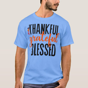 Thankful Grateful Blessed Thanksgiving Turkey Men T-Shirt