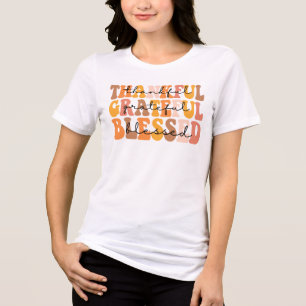 Thankful Grateful Blessed Tri-Blend Shirt