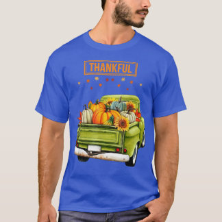 Thankful Grateful Blessed Truck Thanksgiving Men W T-Shirt