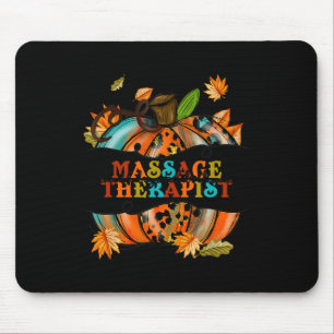 Thankful Grateful Massage Therapist Pumpkin Autumn Mouse Pad