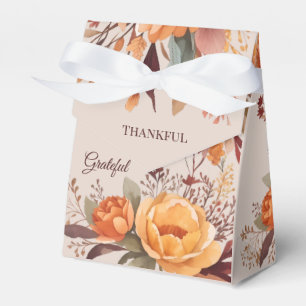 Thankful Grategul Blessed Floral Thanksgiving Favour Box