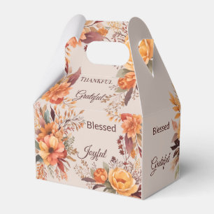 Thankful Grategul Blessed Floral Thanksgiving Favour Box