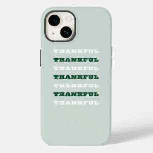 Thankful, Gratitude Quote, Green Case-Mate iPhone 14 Case