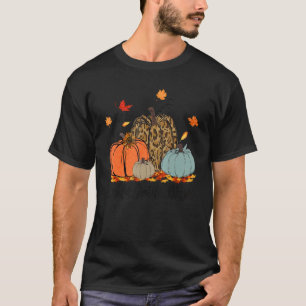 Thankful Greatful Blessed Leopard Pumpkin  Thanksg T-Shirt