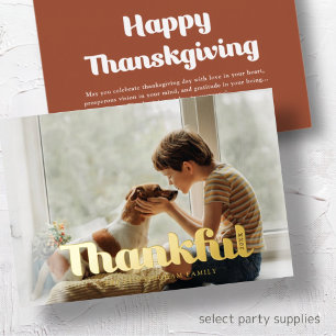 Thankful Happy Thanksgiving Modern Simple Photo