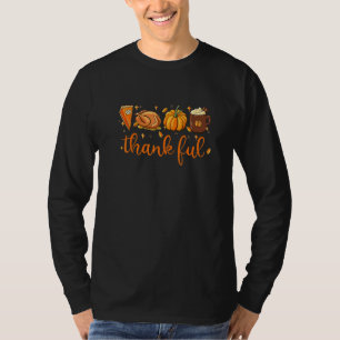 Thankful Happy Turkey Day Thanksgiving Pumpkin Spi T-Shirt