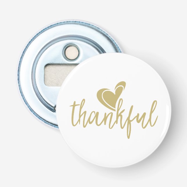 thankful heart thanksgiving bottle opener (Front)
