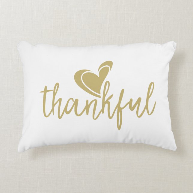 thankful heart thanksgiving decorative cushion (Front)