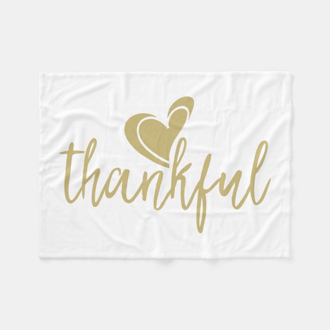 thankful heart thanksgiving fleece blanket (Front (Horizontal))