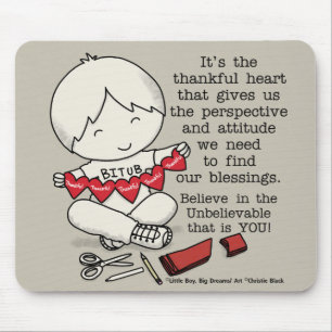 Thankful Hearts Mouse Pad