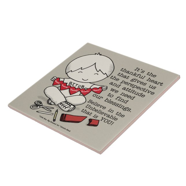 Thankful Hearts Tile (Side)
