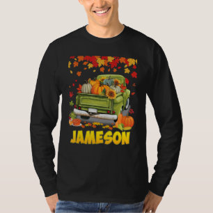 Thankful Jameson Thanksgiving Pumpkin Truck Fall T T-Shirt
