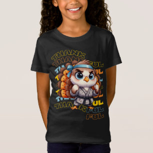 Thankful Karate Turkey - Funny Thanksgiving T-Shirt