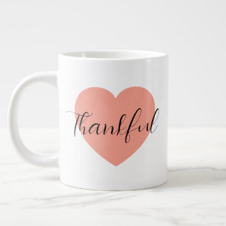 Thankful large coffee mug