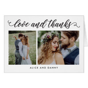 Thankful Love Wedding Thank You Card