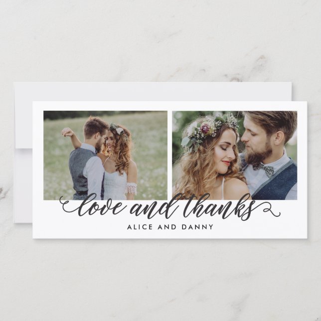 Thankful Love Wedding Thank You Cards (Front)