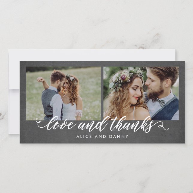 Thankful Love Wedding Thank You Cards (Front)