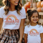 Thankful Mama Orange Rainbow Mummy and Me Matching T-Shirt<br><div class="desc">Mummy and me fall design "thankful mama" with boho rainbow in fall colours of yellow,  orange,  green and brown. Find matching "mini" shirt in my collection "mummy and me matching designs".</div>