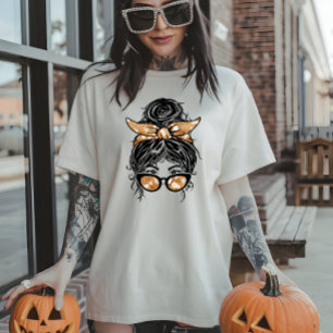 Thankful Mama,Thankgiving Mum Bun Tri-Blend Shirt