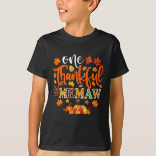 Thankful Memaw Fun Fall Autumn Thanksgiving T-Shirt