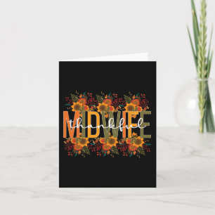 Thankful Midwife Thanksgiving Midwifery Midwives  Card